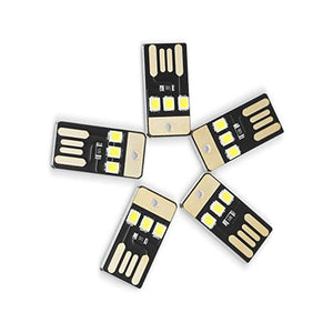 5Pcs Mini USB Power LED Light Night Camping Eqpment for Power Bank Computer Ultra Low Power 2835 Chips Pocket Card Lamp