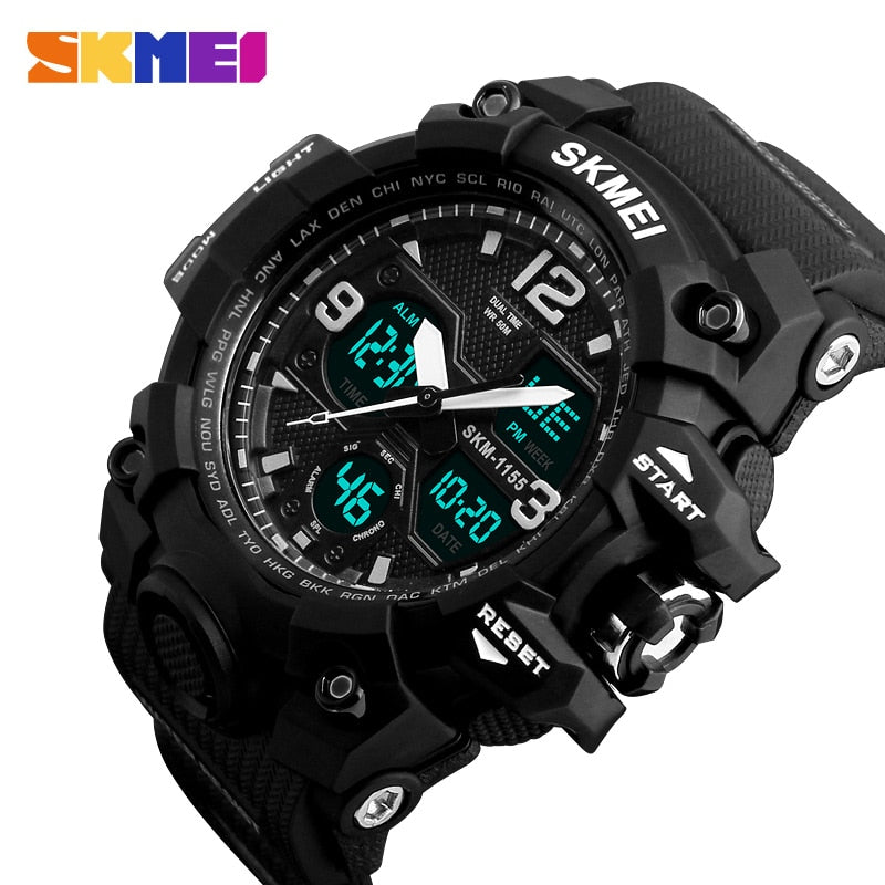 Sports Watch Men's LED Dual Display Digital Analogue Water Resistant 5Bar - 4 Variants