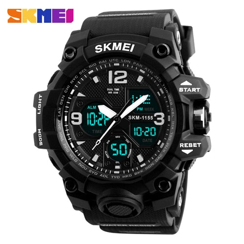 Sports Watch Men's LED Dual Display Digital Analogue Water Resistant 5Bar - 4 Variants