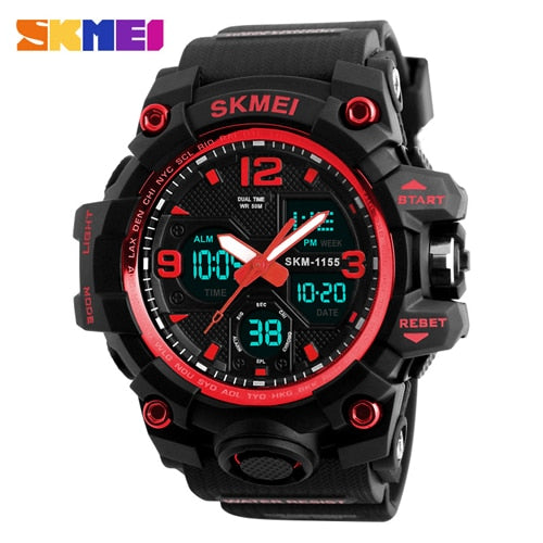 Sports Watch Men's LED Dual Display Digital Analogue Water Resistant 5Bar - 4 Variants