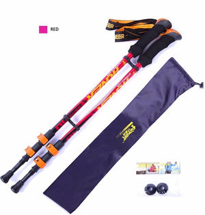 Nordic Ultralight Adjustable Hiking Pole x 1 With 3 Tip Covers