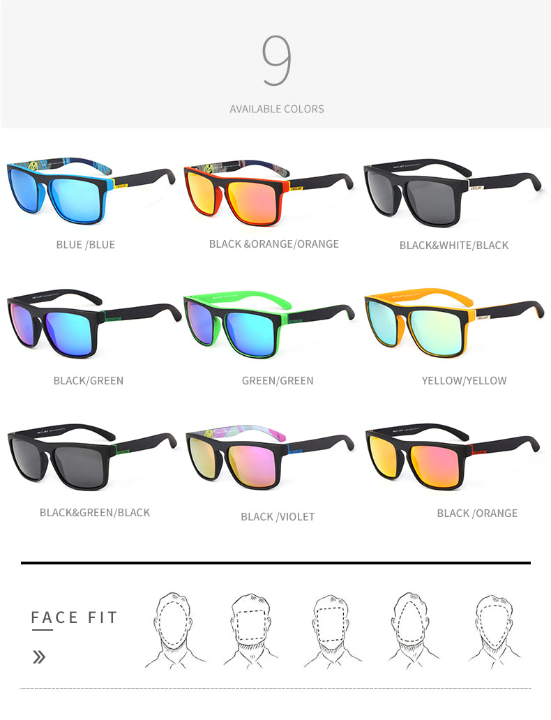 Polarized UV400 Anti-Reflective Unisex Sports Sunglasses & Case - 9 Variants