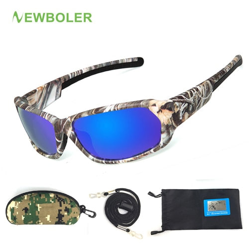 Polarized UV400 Unisex Camouflage Sport Sunglasses & Case - 4 Variants