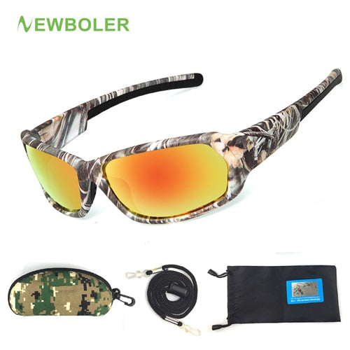 Polarized UV400 Unisex Camouflage Sport Sunglasses & Case - 4 Variants