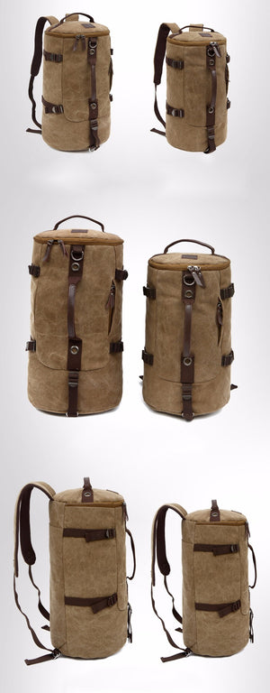 THE BISON Canvas Backpack Shoulder Pack - 10 Variants