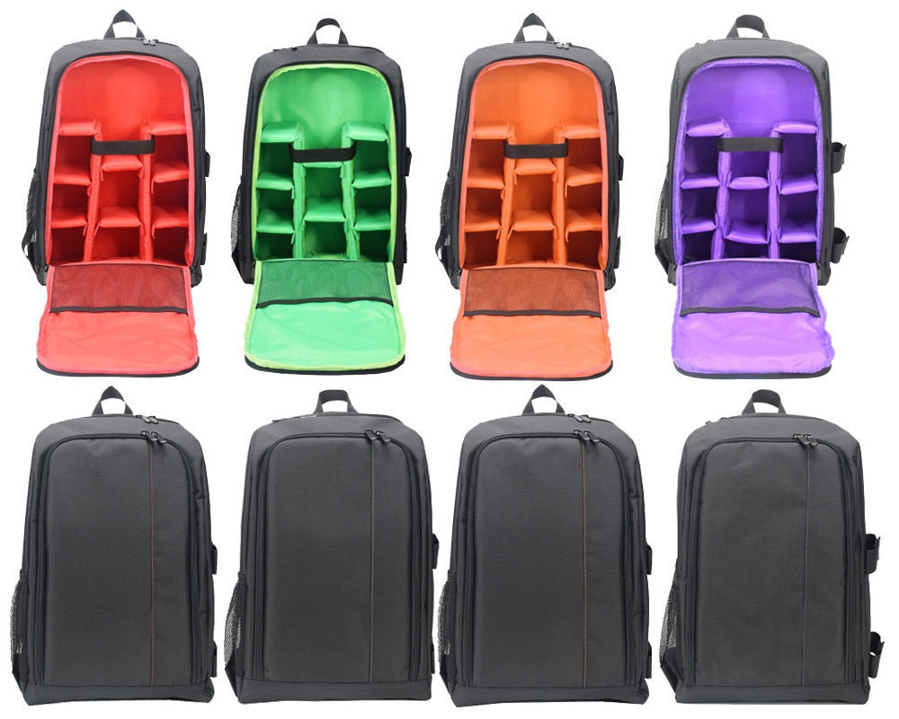 DSLR Camera & Computer Waterproof Padded Backpack - 8 Variants