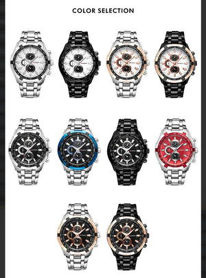 Sports Watch Men's Analogue Water Resistant 3Bar - 10 Variants