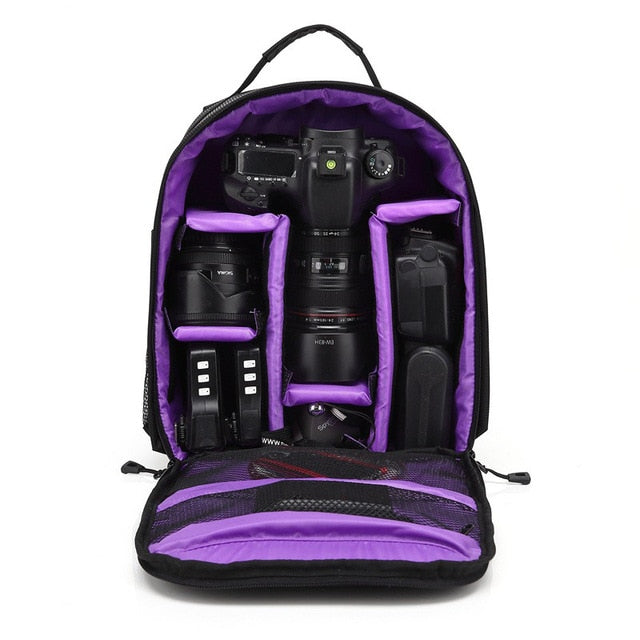 DSLR Camera & Computer Waterproof Padded Backpack - 8 Variants