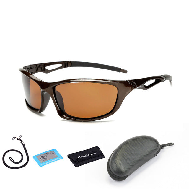 Polarized & UV Protection Unisex Sports Sunglasses With Strap & Case - 12 Variants