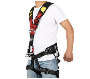 Pro Rock Climbing Full or Half Body Safety Harness With Auto Carabiner