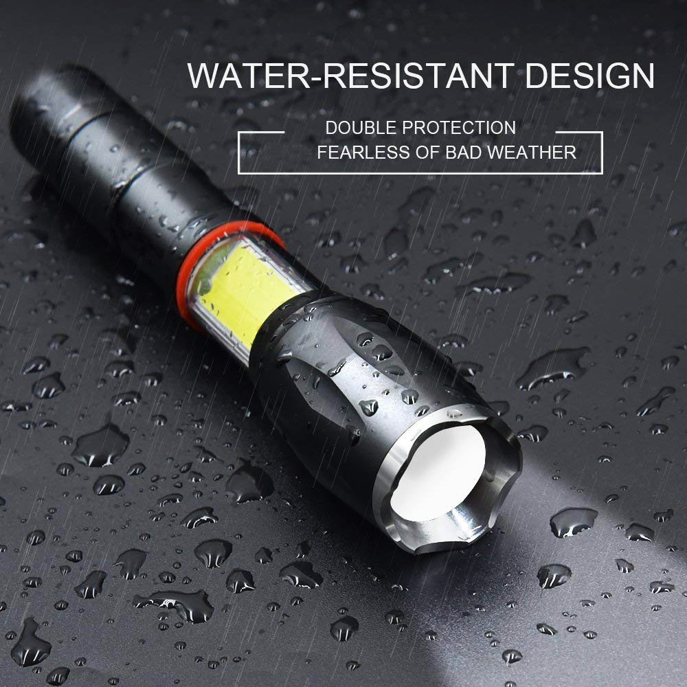 Flashlight 20W LED Waterproof 6 Modes Zoom 8000LM 200-500M