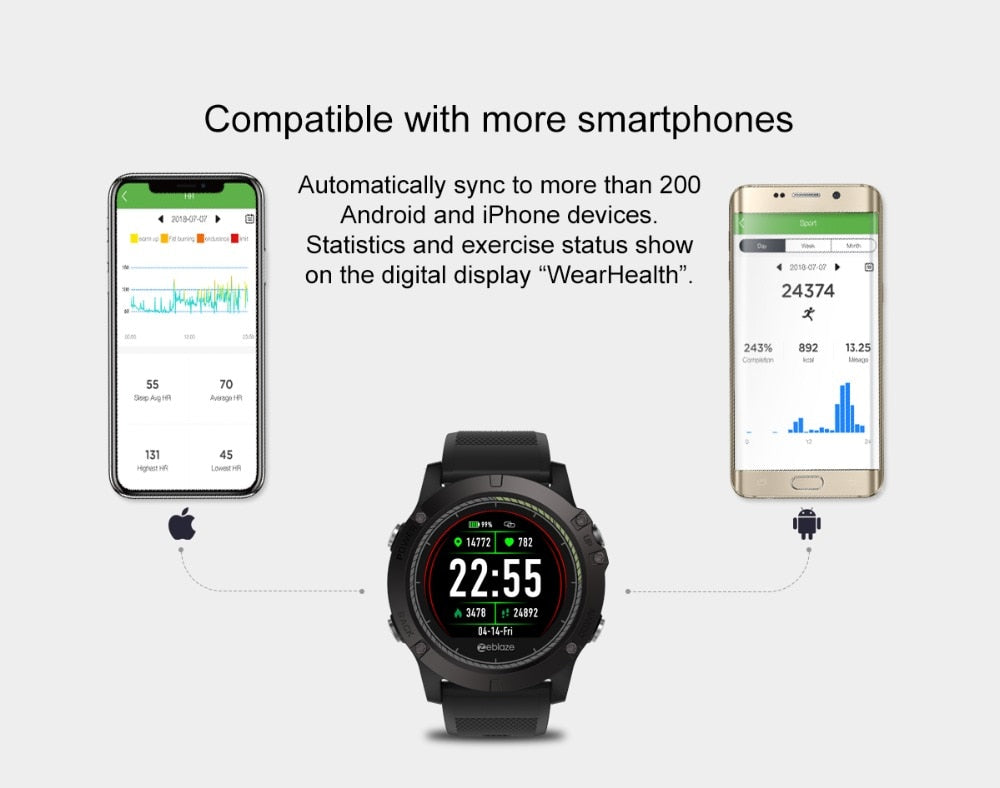 Smart Watch Bluetooth iOS Android Waterproof IP67- 3 Variants