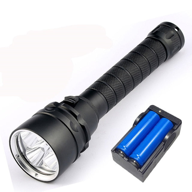 Diving Flashlight 10W LED 12000LM >500M Waterproof 200M
