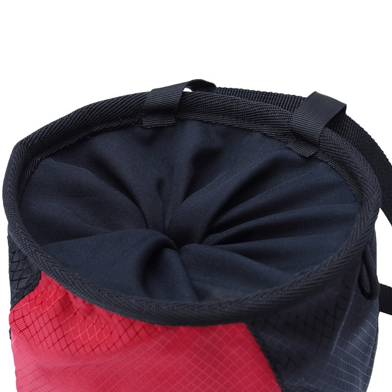 Rock Climbing Adjustable Waist Drawstring Chalk Bag - 2 Variants