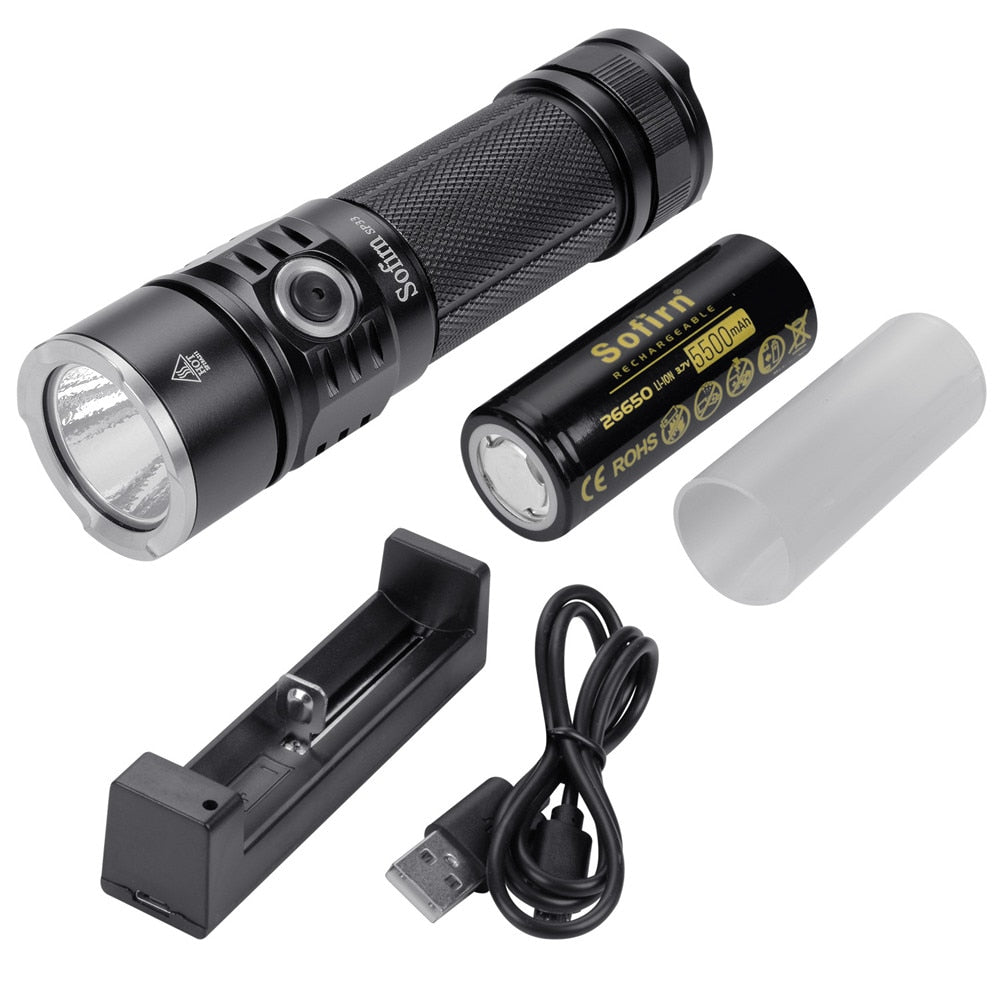 Flashlight LED Waterproof 6 Modes Reflector 2500LM 100-200M - 6 Variants