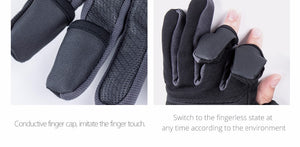 Mountaineering Photography Water/Wind Proof Finger Cap Buckle Gloves - 2 Sizes